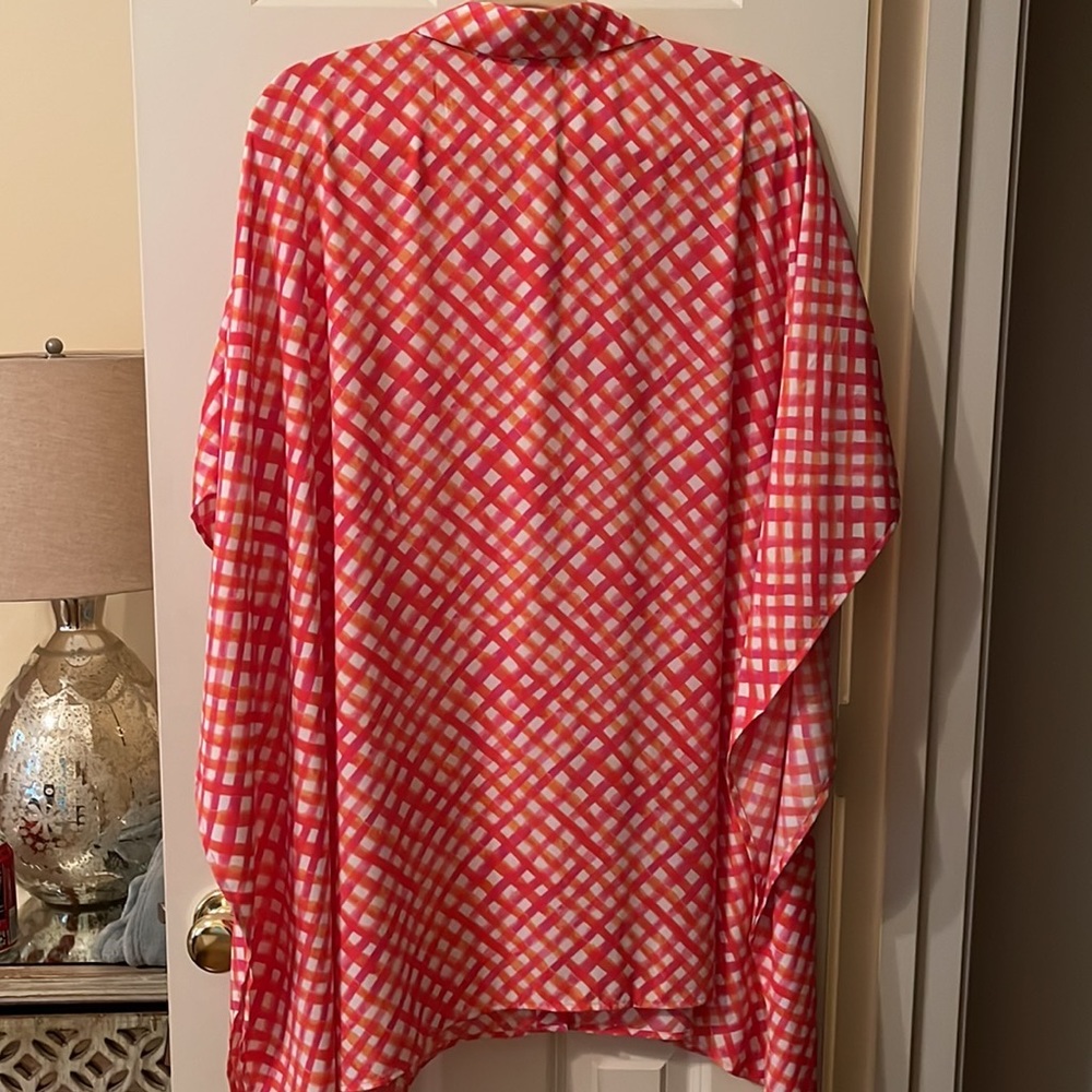 Tunic/coverup/dress ,all 3 in one .New polyester from recycled materials.